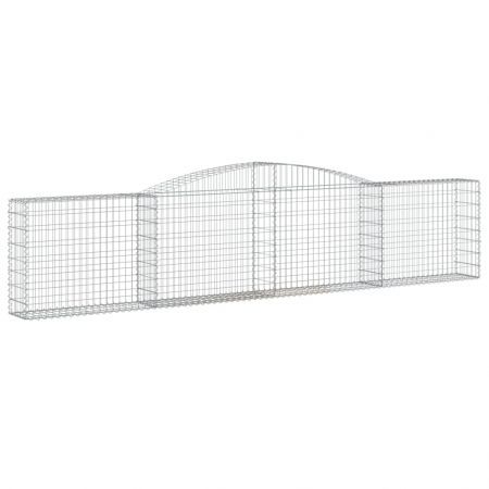 Arched Gabion Basket 400x30x80/100 cm Galvanised Iron