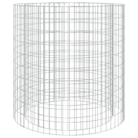 Gabion Fire Pit Ø 100 cm Galvanised Iron