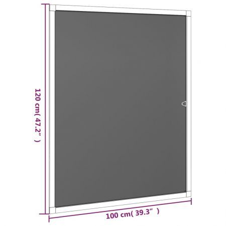 Insect Screen for Windows White 100x120 cm