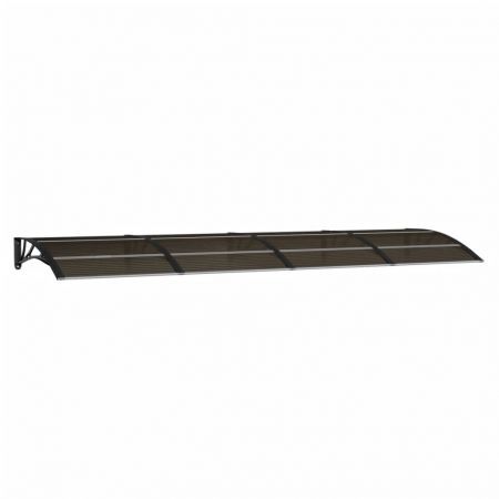 Door Canopy Black 350x100 cm Polycarbonate