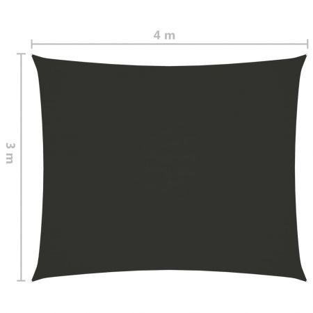 Sunshade Sail Oxford Fabric Rectangular 3x4 m Anthracite