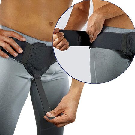 Hernia Belt Truss Hernia Band Inguinal for Men, Left Or Right Side Adjustable Waist Strap for Men and Woman Hernia Guard Inguinal Truss,Black