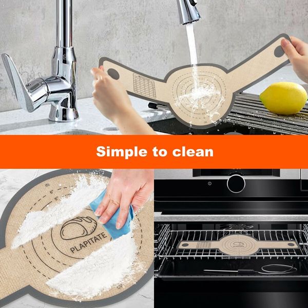 Silicone Bread Sling Dutch Oven Liner,Non-Stick & Easy Clean Reusable Oval and Round Silicone Bread Baking Mat with Long Handles,2 Pack