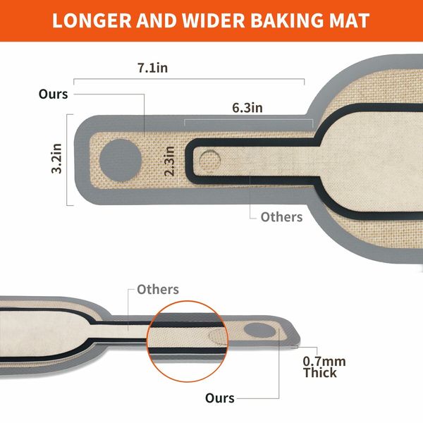 Silicone Bread Sling Dutch Oven Liner,Non-Stick & Easy Clean Reusable Oval Silicone Bread Baking Mat with Long Handles,Easy to Transfer Sourdough Bread - 2 Gray set