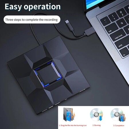 External DVD Drive for Laptop and Notebook, USB 3.0, Type-C, CD Player,DVD Writer