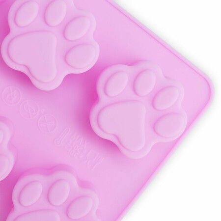 Puppy Dog Paw and Bone Silicone Molds,Non-Stick Food Grade Silicone Molds for Chocolate,Candy,Jelly,Ice Cube,Dog Treats (Puppy Paw Bone Set of 4PCS)