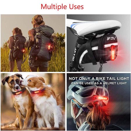 2 Pack Rechargeable Bike Tail Light, Red Bike Tail Light at Night, Bike Tail Lights with Battery Life, Easy to Install on Any Bike Trailer