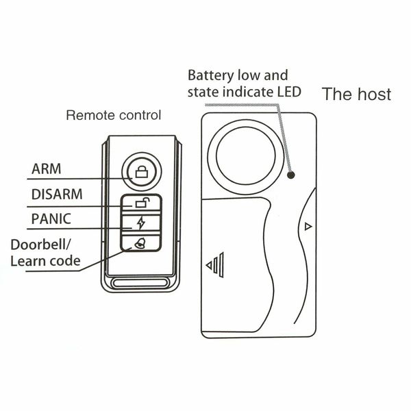 Wireless Door Alarm with Remote Control, Window Opening Alarm, Home Security Sensor, Pool Alarm for Kids Safety