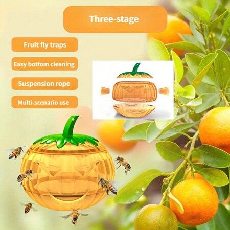 2pcs  Fruit Fly Trap Hanging Flea Trap Bee Trap Fly Trap Indoor And Outdoor Insect Traps,For House Kitchen Plants Trees