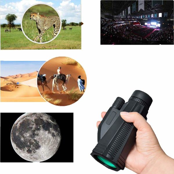 12X50 Monocular Telescope,Monocular with Phone Holder And Tripod For Bird Watching Concert Traveling Hunting Camping