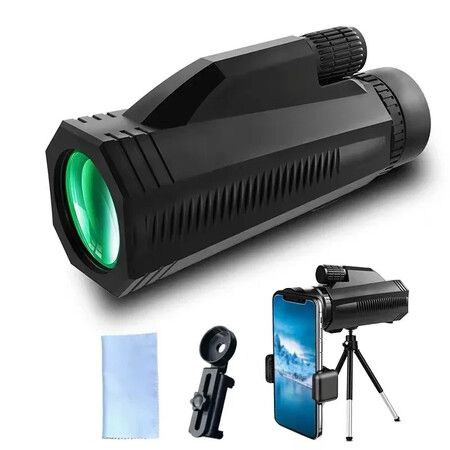 12X50 Monocular Telescope,Monocular with Phone Holder And Tripod For Bird Watching Concert Traveling Hunting Camping