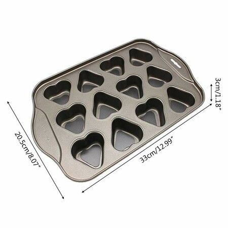 Love Shape Nonstick Mini Cheesecake Pan,12 Cup Removable Metal Round Cake Cupcake Muffin Oven Form Mold For Baking Bakeware Dessert Tool