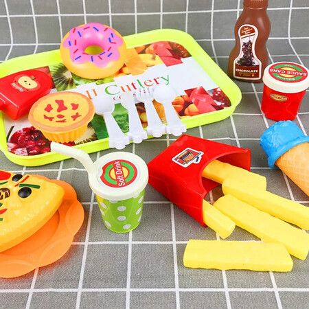 Pretend Play Food Set Creative Hamburger Artificial Food Set Kitchen Toy