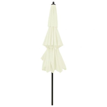 3-Tier Parasol with Aluminium Pole Sand 3 m