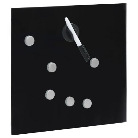 Key Box with Magnetic Board Black 35x35x5.5 cm