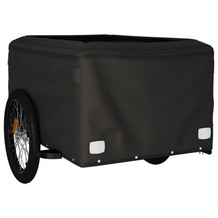 Bike Trailer Black and Yellow 45 kg Iron