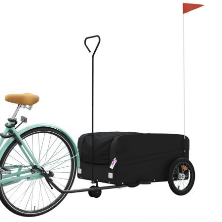 Bike Trailer Black 45 kg Iron