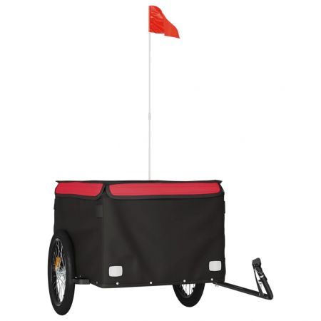 Bike Trailer Black and Red 45 kg Iron