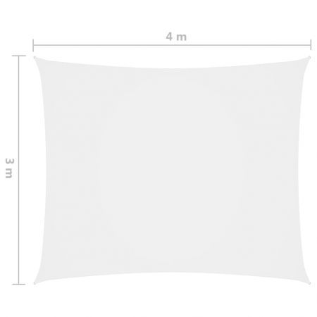 Sunshade Sail Oxford Fabric Rectangular 3x4 m White