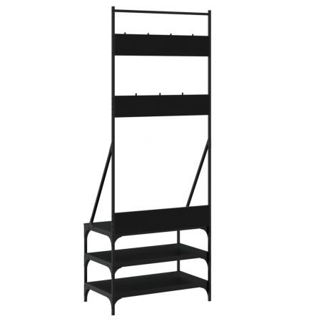 Clothes Rack with Shoe Storage Black 70x40x184 cm