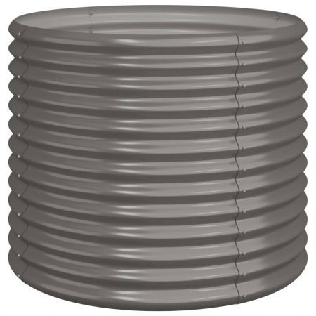Garden Planter Powder-coated Steel 80x80x68 cm Grey