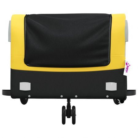 Bike Trailer Black and Yellow 45 kg Iron