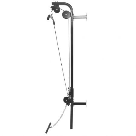 Wall-mounted Power Tower with Barbell and Dumbbell Set 60.5 kg