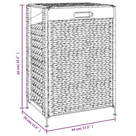 Laundry Basket 44x34x64 cm Water Hyacinth