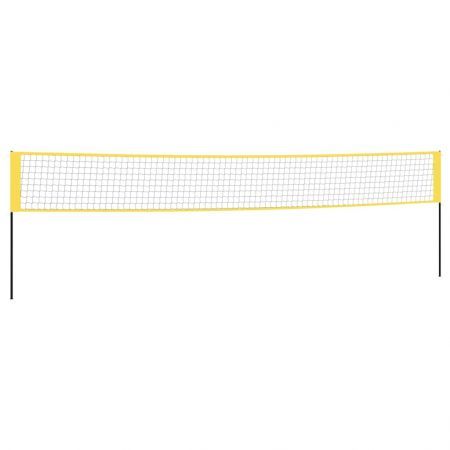 Badminton Net Yellow and Black 600x155 cm PE Fabric