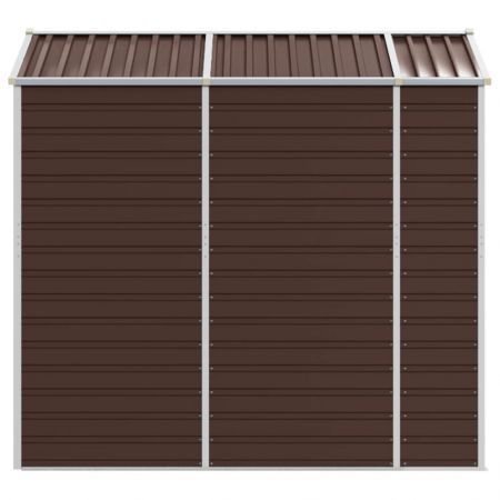 Garden Shed Brown 191x215x198 cm Galvanised Steel