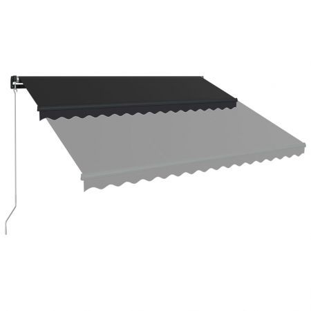 Manual Retractable Awning with LED 400x300 cm Anthracite