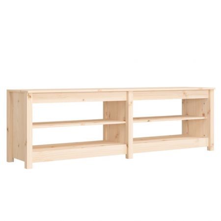 Shoe Bench 160x36.5x50 cm Solid Wood Pine