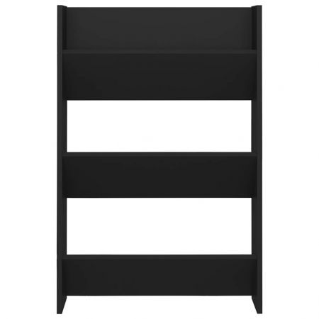 Wall Shoe Cabinets 2 pcs Black 60x18x90 cm Engineered Wood