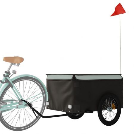 Bike Trailer Black and Grey 45 kg Iron