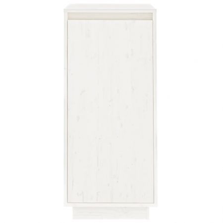 Shoe Cabinet White 35x35x80 cm Solid Wood Pine