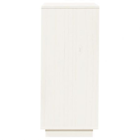 Shoe Cabinet White 35x35x80 cm Solid Wood Pine