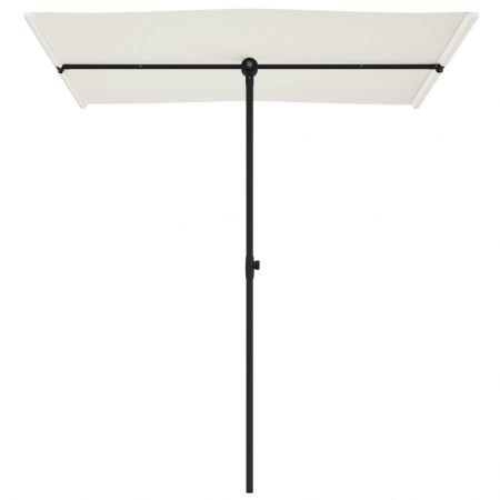 Outdoor Parasol with Aluminium Pole 180x110 cm Sand White