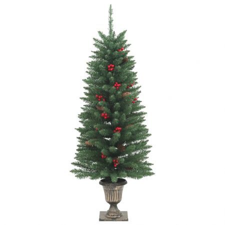 Artificial Christmas Trees 2 pcs 100 LEDs Green 120 cm