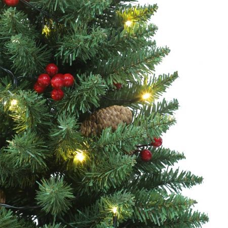 Artificial Christmas Trees 2 pcs 100 LEDs Green 120 cm