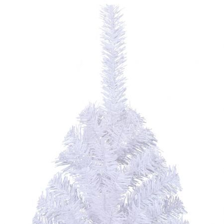 Artificial Half Christmas Tree with Stand White 240 cm PVC