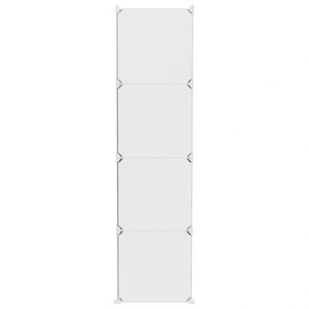 Cube Storage Cabinet for Kids with 10 Cubes White PP