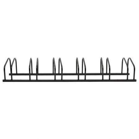 Bike Rack for 6 Bikes Black Steel