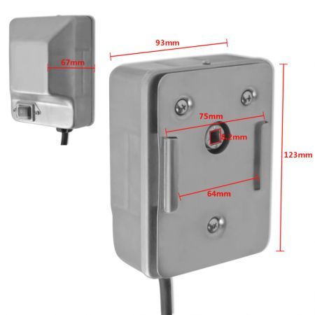 BBQ Rotisserie Spit with Motor Steel 1000 mm