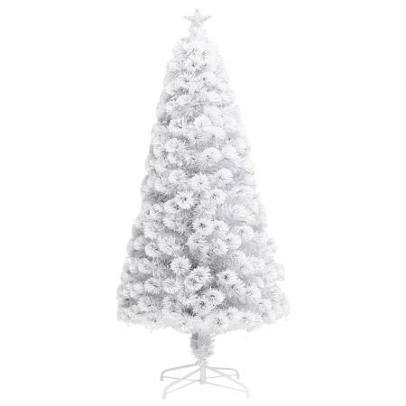 Artificial Pre-lit Christmas Tree White 120 cm Fibre Optic