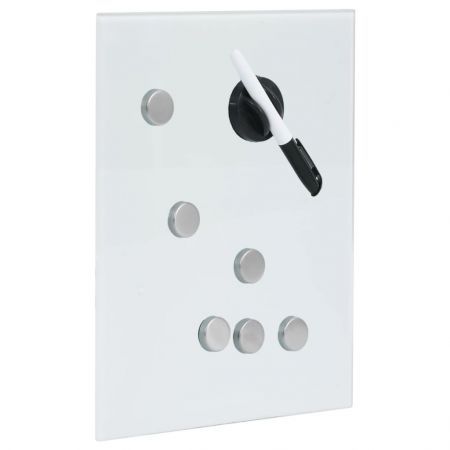 Key Box with Magnetic Board White 30x20x5.5 cm