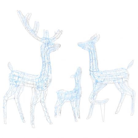 Acrylic Reindeer Family Christmas Decoration 300 LED Cold White