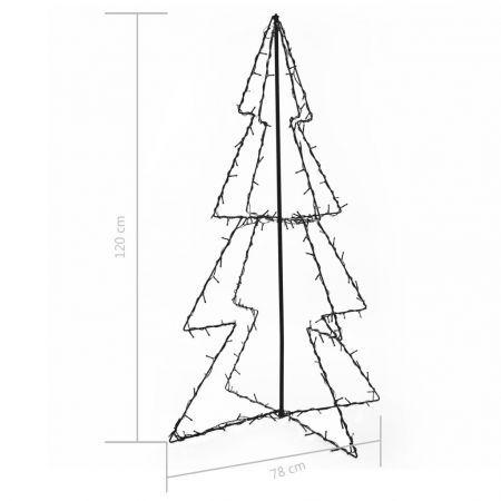 Christmas Cone Tree 160 LEDs Indoor and Outdoor 78x120 cm