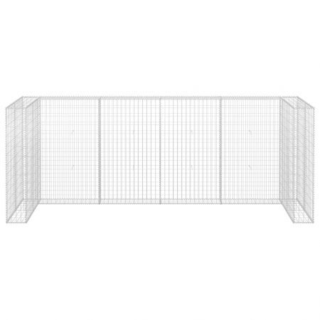 Gabion Wall for Garbage Bins Galvanised Steel 320x100x120 cm