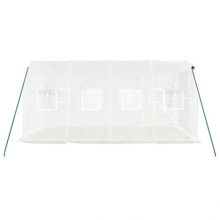 Greenhouse with Steel Frame White 8 m² 4x2x2 m