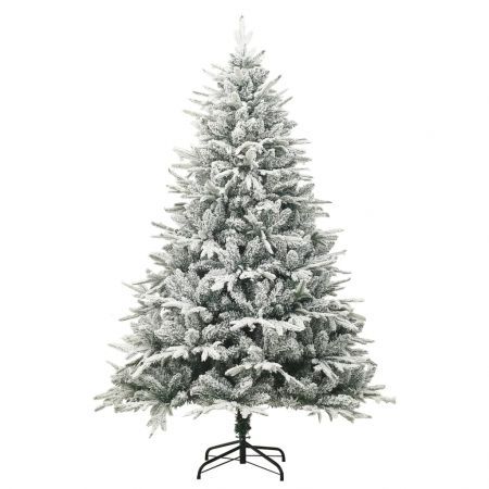 Artificial Christmas Tree with Flocked Snow Green 180 cm PVC&PE